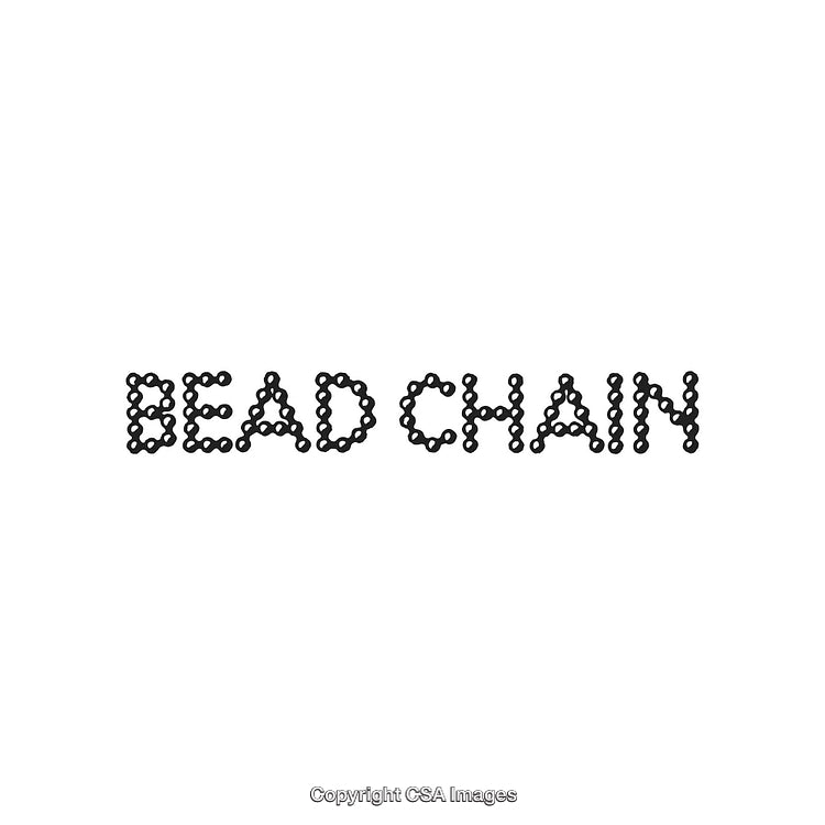 Creative Bead Chain Typography Forming Artistic Decorative Lettering
