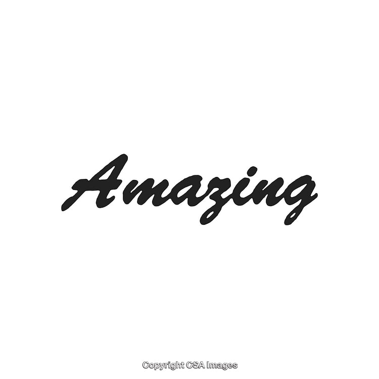 Stylized Typography Featuring the Word Amazing in a Bold Calligraphic Font