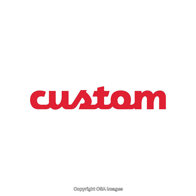 Custom Typography in Bold Red Letters on a White Background
