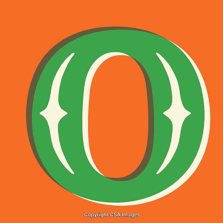Bold Artistic Representation of the Letter O in Vibrant Colors