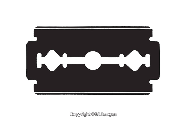Silhouette of a Classic Double-Edged Blade Razor
