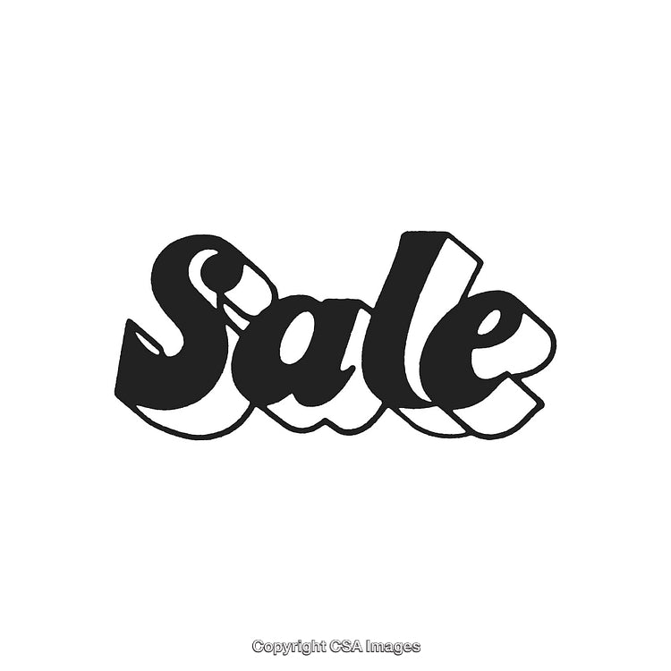 Bold Black Sale Text on a White Background for Promotions and Marketing