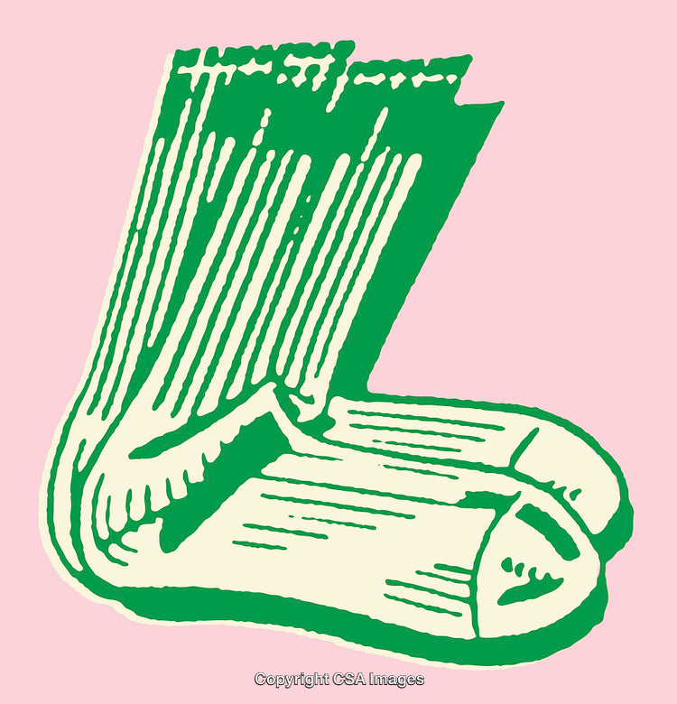 Minimalist Line Art Illustration of Socks on a Pink Background