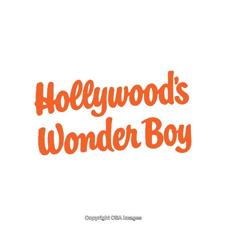 Bold Typography Design Featuring the Phrase 'Hollywood's Wonder Boy'