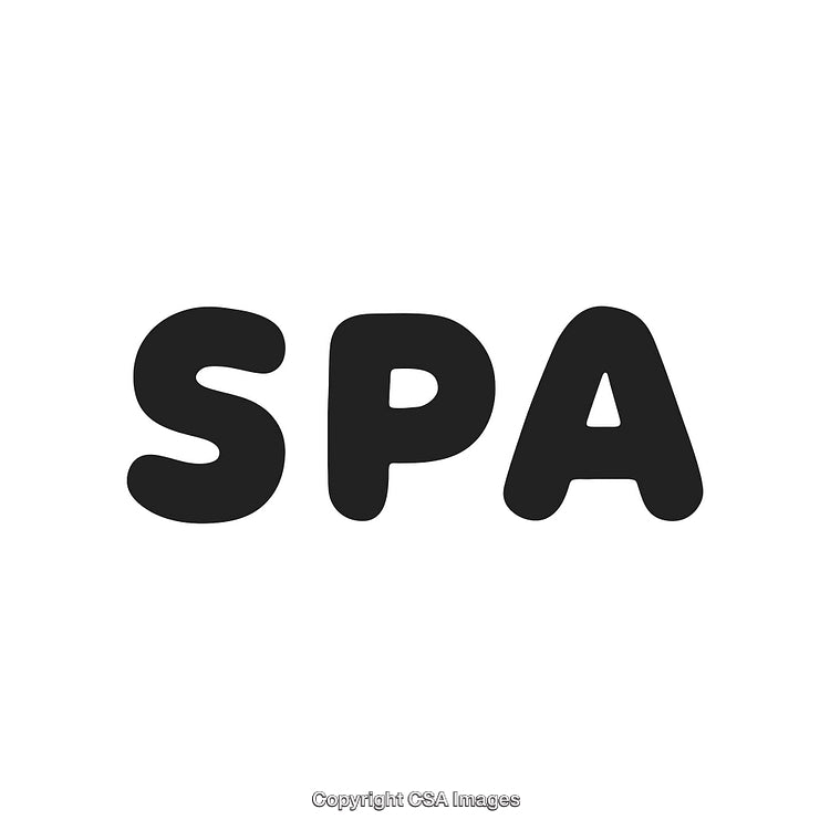 Boldly Styled SPA Sign in Minimalist Black Font