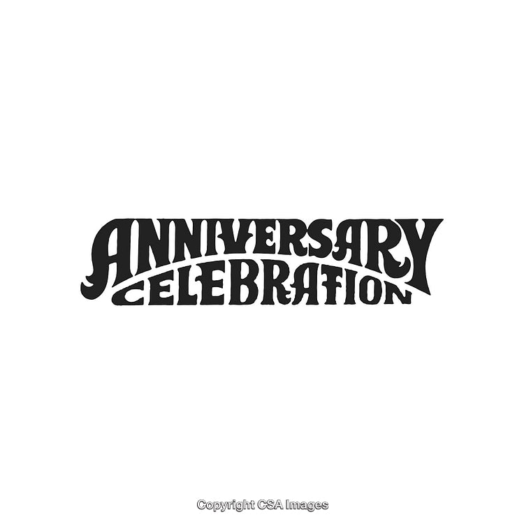 Creative Anniversary Celebration Typography Design With Stylish Retro Lettering
