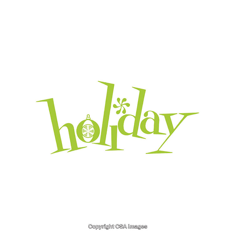 Green Holiday Typography with Festive Ornamental Design Element