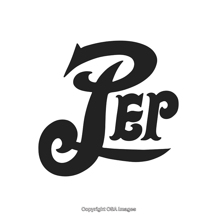 Stylized Black Lettering Representing Energy and Enthusiasm on White Background