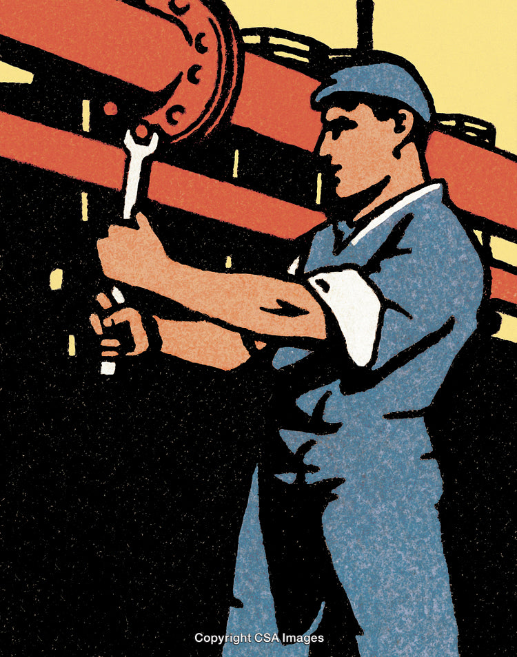 Industrial Worker Operating Machinery in a Factory Setting