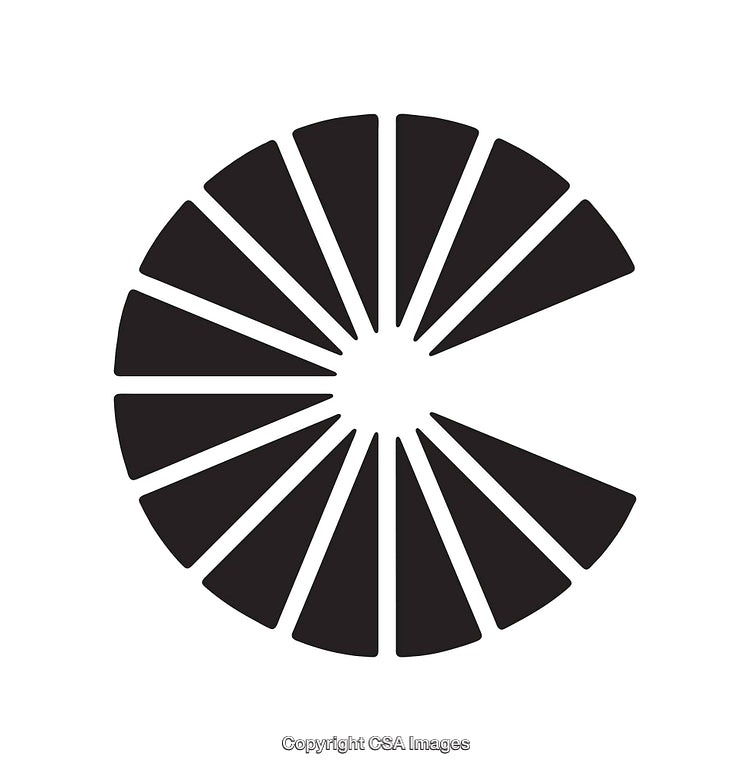 Abstract Spiral Icon in Black and White Design