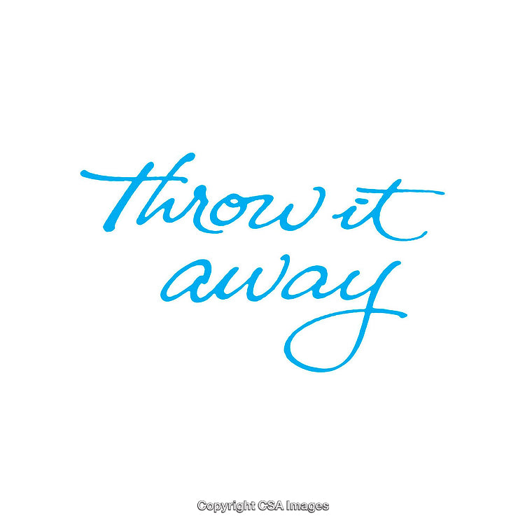 Blue Handwritten Script Message on a Clean White Background