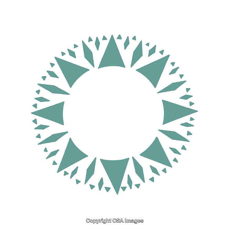 Modern Abstract Geometric Circular Pattern in Teal Color Design