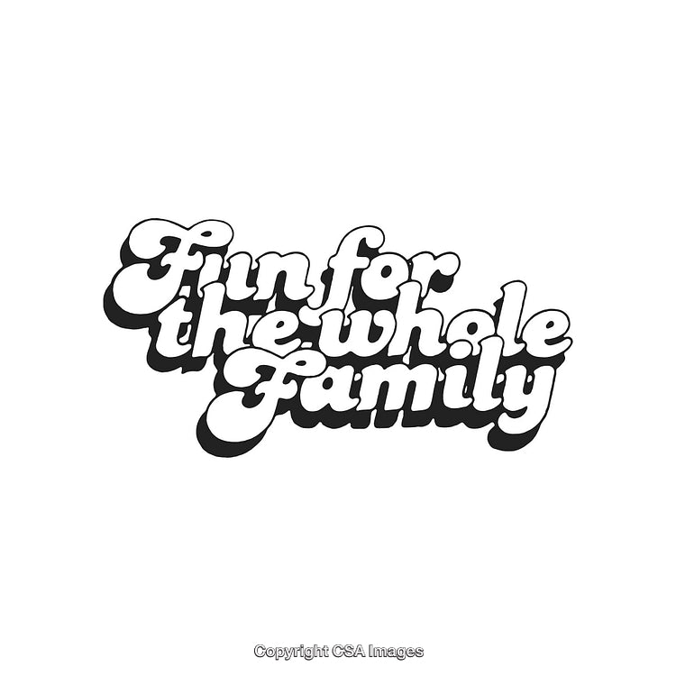 Playful Typography Promoting Inclusive Family Fun and Togetherness Activities