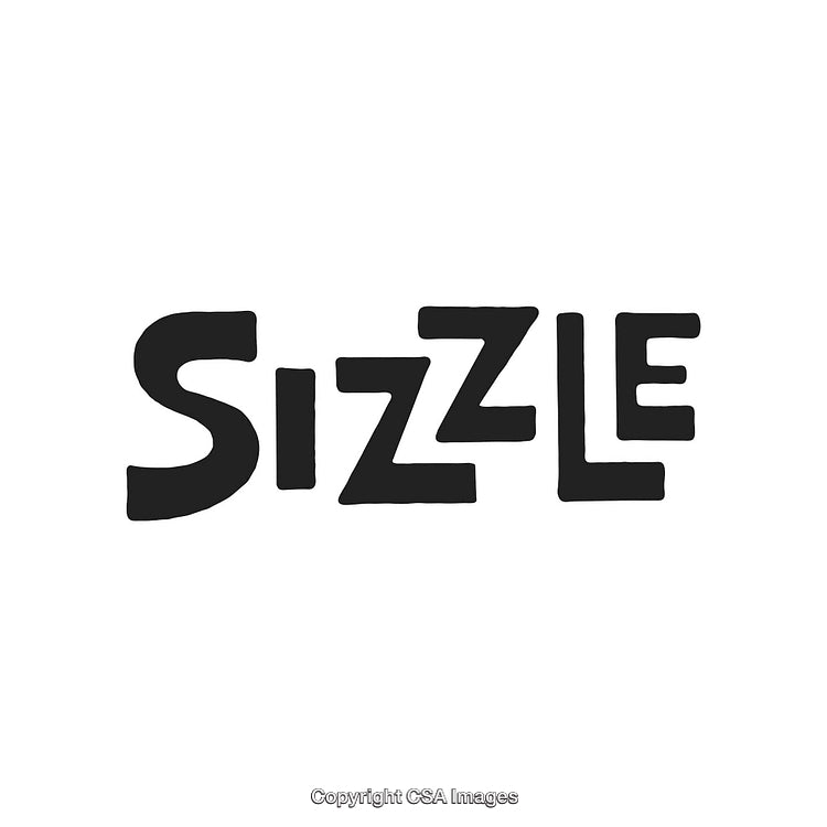 Creative Black and White Sizzle Typography Logo Design With Bold Lettering Style