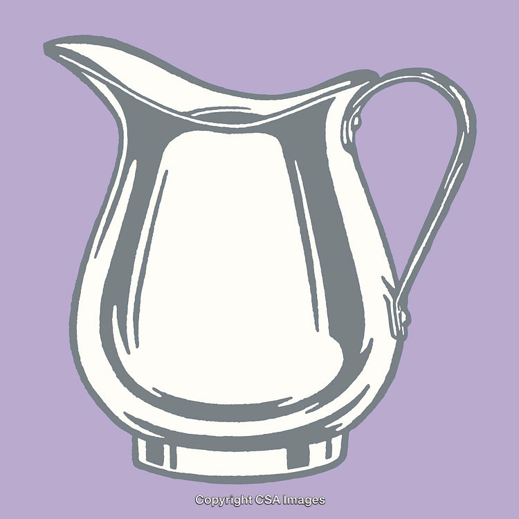 Elegant Line Art Illustration of a Classic Handled Pitcher Design