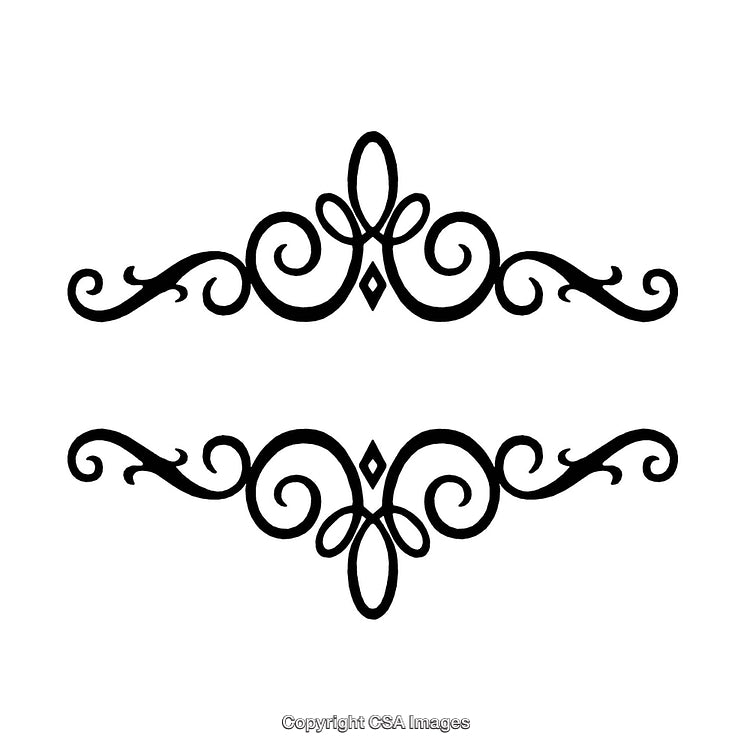 Elegant Black and White Minimalist Ornamental Border Design for Decoration
