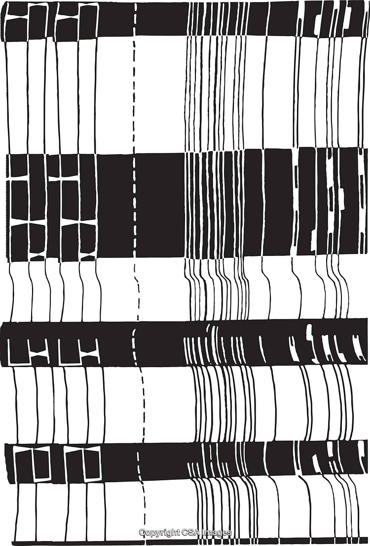 Abstract Black and White Pattern with Geometric Lines