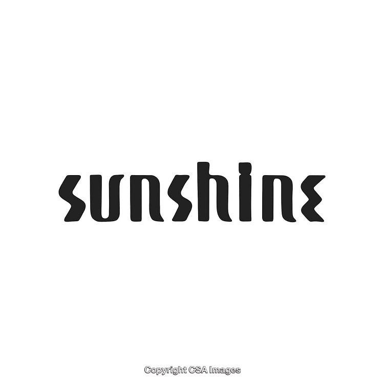 Modern Abstract Design Featuring Stylized Sunshine Typography With Bold Black Lettering