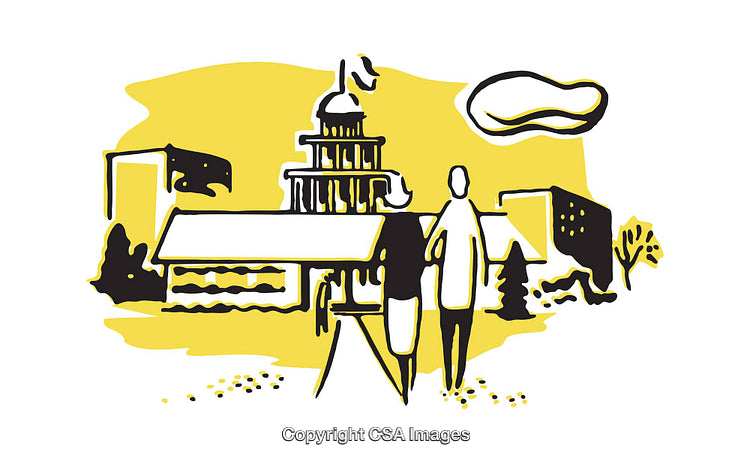 Artistic Urban Scene Depicting Landmarks and Characters in Expressive Illustration