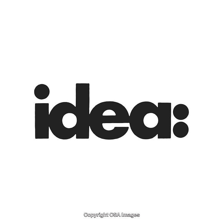 Minimalistic Black Text Logo Design Featuring the Word Idea on White Background