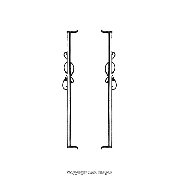 Symmetrical Decorative Design With Ornamental Black and White Patterns