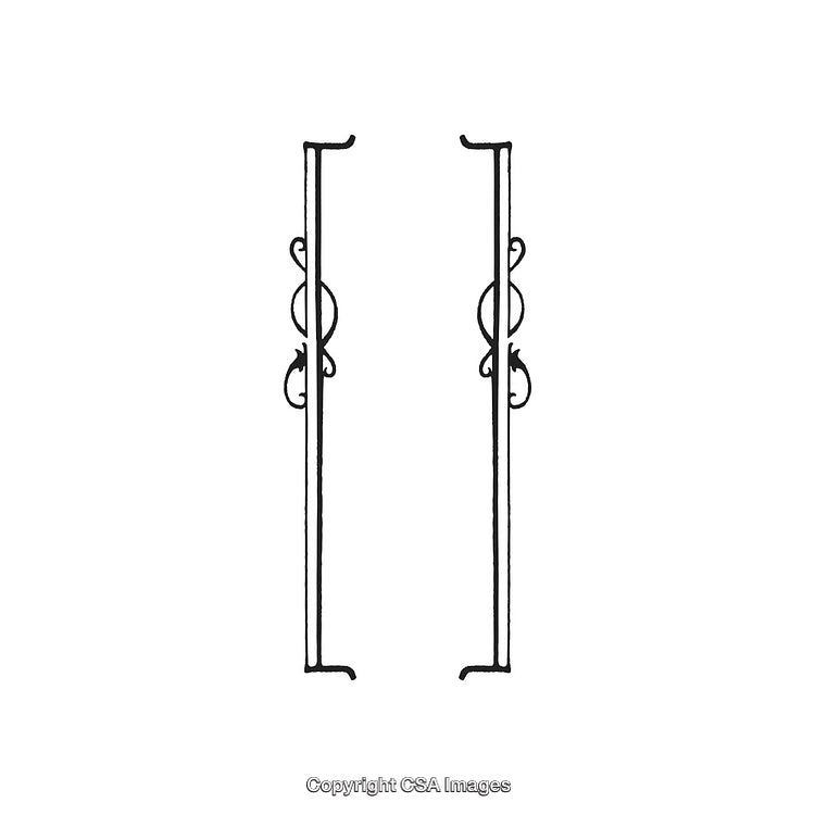 Symmetrical Decorative Design With Ornamental Black and White Patterns
