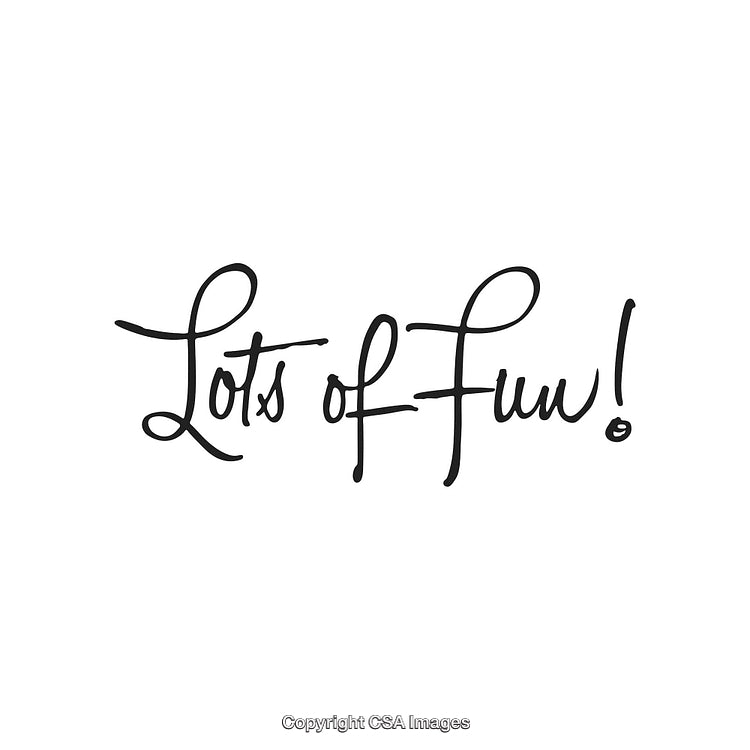 Lots of Fun Handwritten Calligraphy on White Background