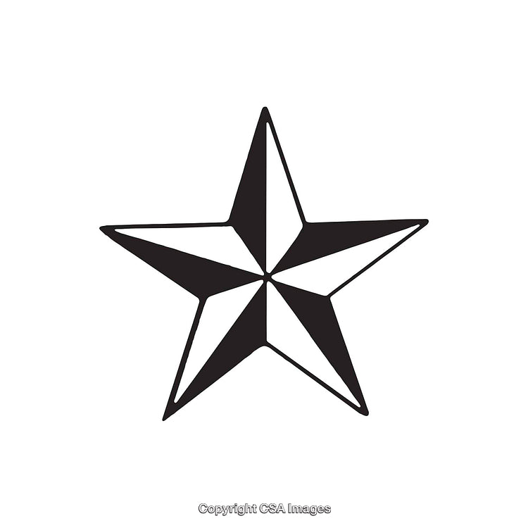 Elegant Black and White Star Shape with Bold Design