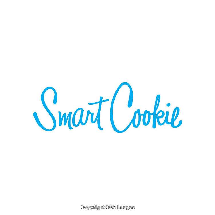 Blue Script Text Illustration on White Background