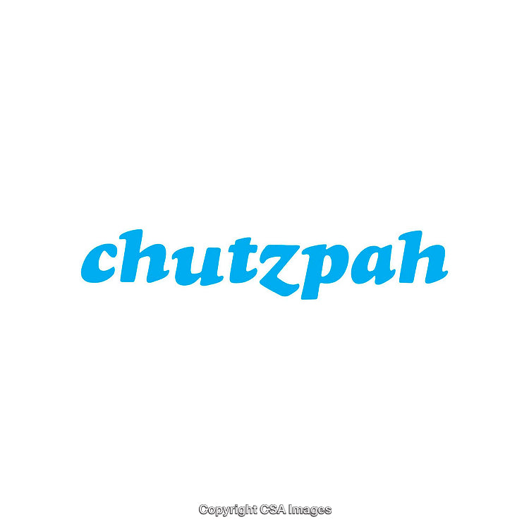 Bold Typography Featuring the Word 'Chutzpah' in Blue Letters