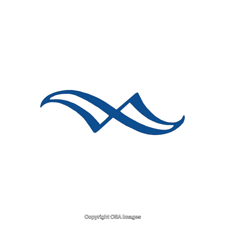 Abstract Blue Wave-Inspired Logo Design on a White Background