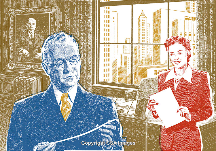 Businessman and Businesswoman