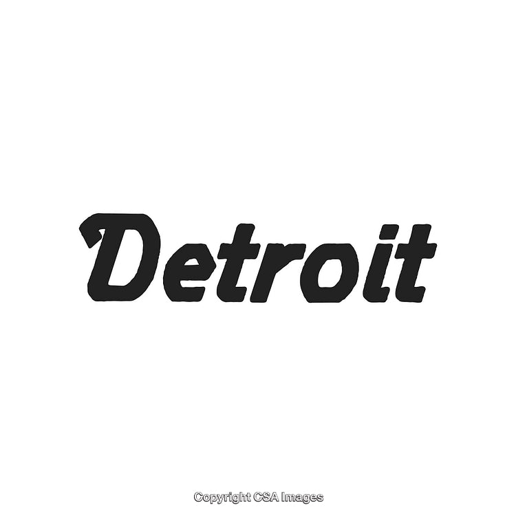 Bold Text Logo of Detroit City in Classic Style