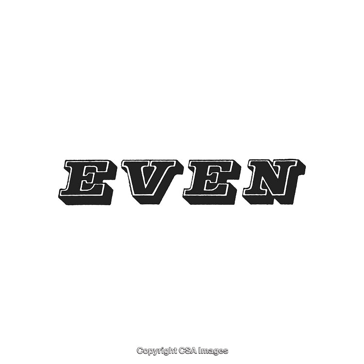 Bold Typography Featuring the Word 'Even' in Black Letters