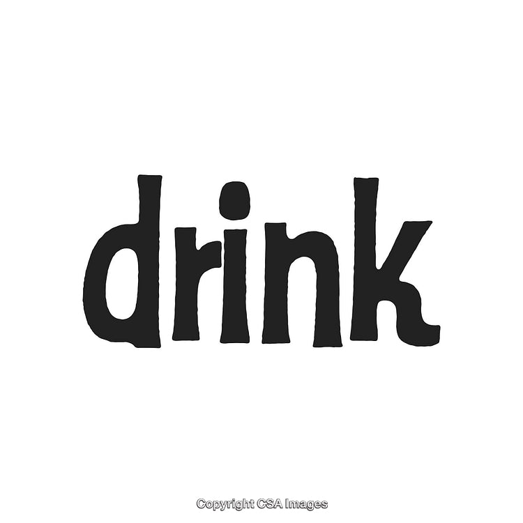 Bold Black 'Drink' Text on Minimal White Background in Modern Font