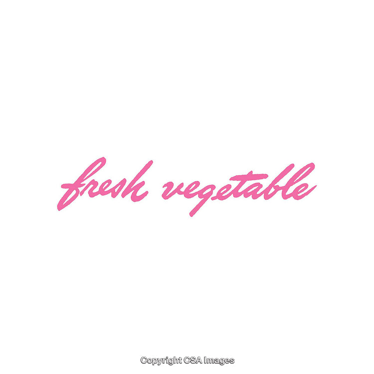 Minimalistic Pink Inscription of Fresh Vegetables Style Text Design