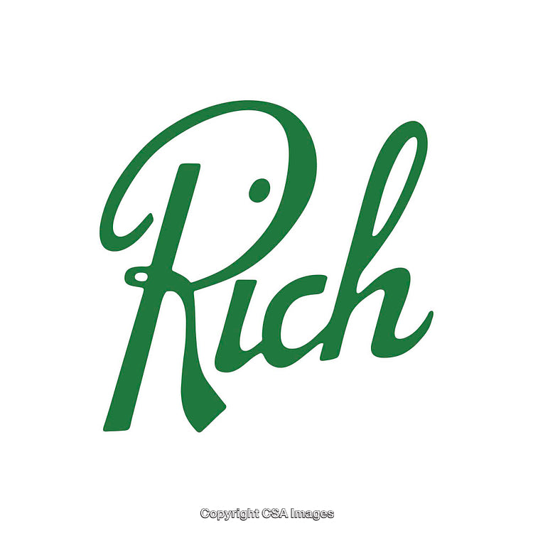 Green Themed Text with Cursive Design on White Background