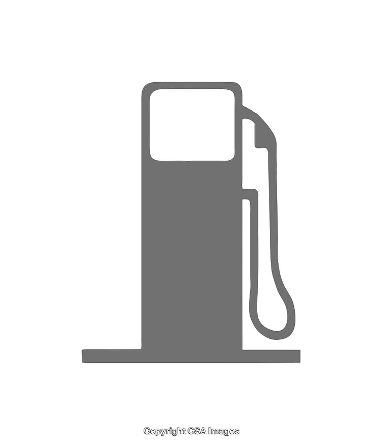 Gray Fuel Pump Icon Representing Gasoline Filling Station Symbol