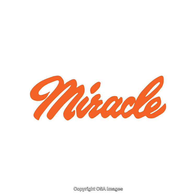 Elegant Typography Highlighting the Word Miracle in Bright Orange