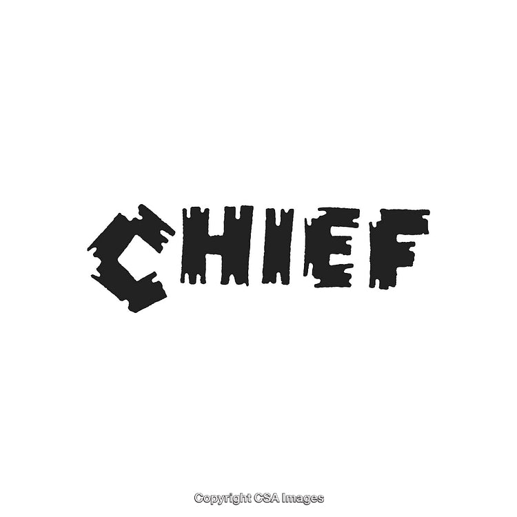 Creative Text Art Typography Design Featuring the Word Chief in Stylized Lettering