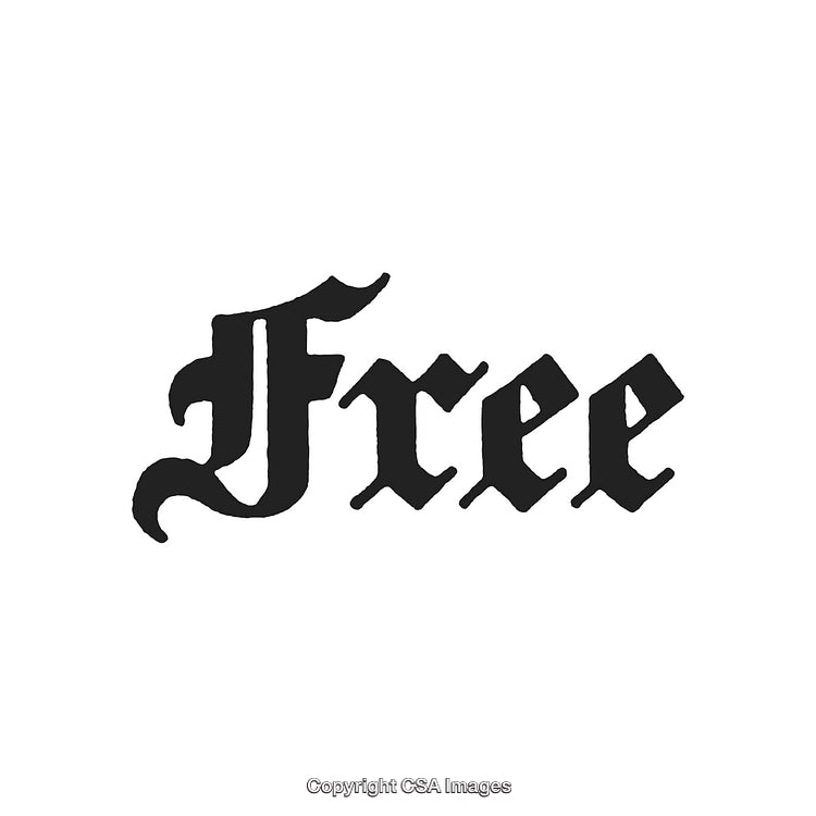 Vintage Blackletter Free Typography Design On White Background