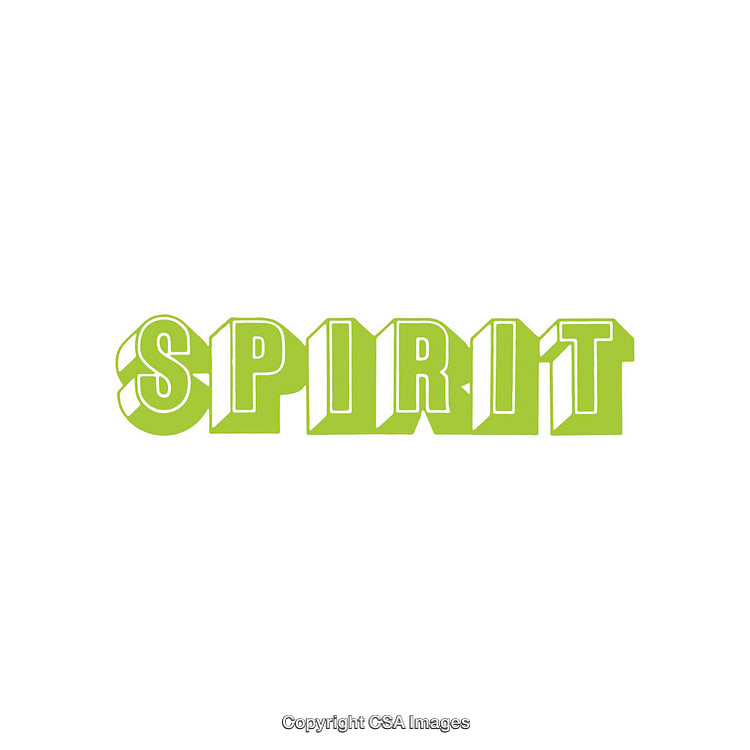 Green Typography Displaying the Word Spirit in Bold Letters