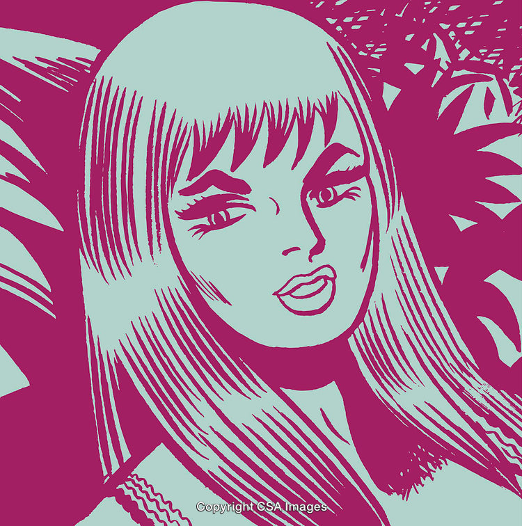 Pop Art Illustration of a Stylish Woman in Bold Colors