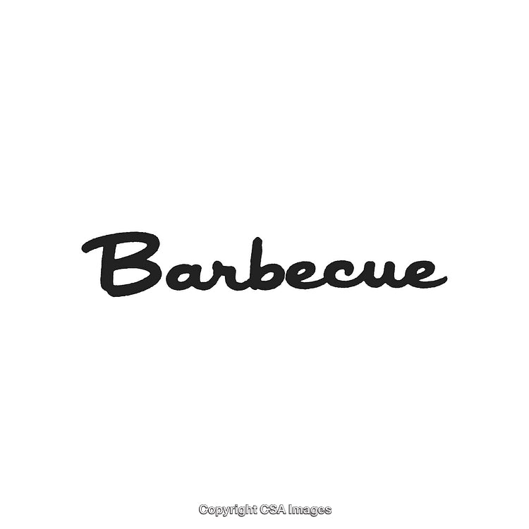 Bold Font Text 'Barbecue' on White Background
