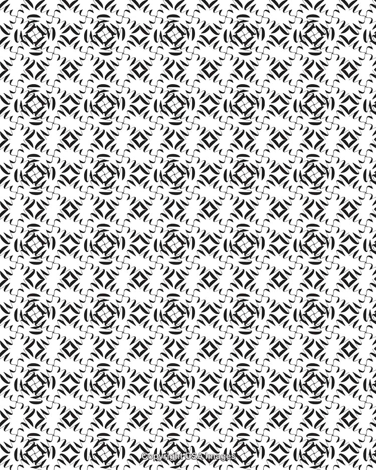 Seamless Black and White Geometric Pattern Background Design