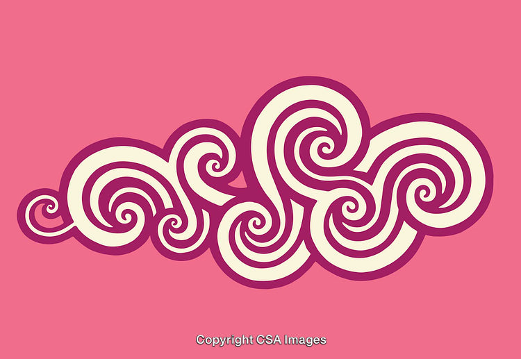 Intricate Swirling Line Art Design on a Vibrant Pink Background