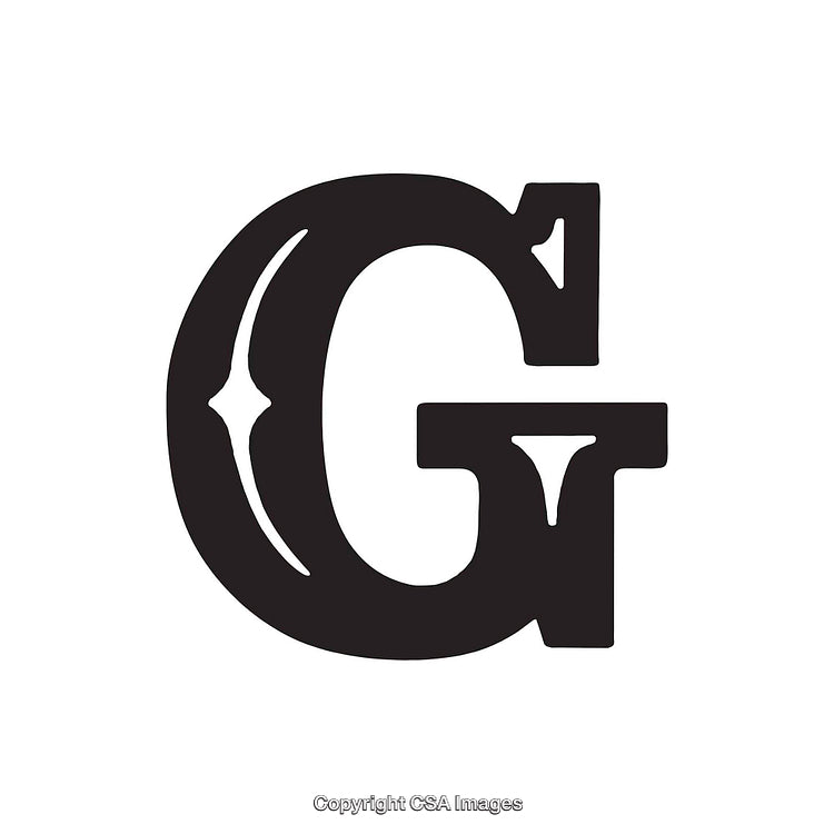 Bold Serif Stylish Letter G With Elegant Design Elements