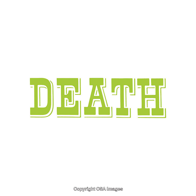 Green Text Art Depicting the Word 'Death' in Bold Letters