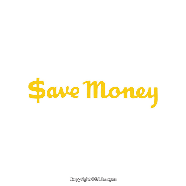 Yellow Text Design Highlighting the Concept of Saving Money