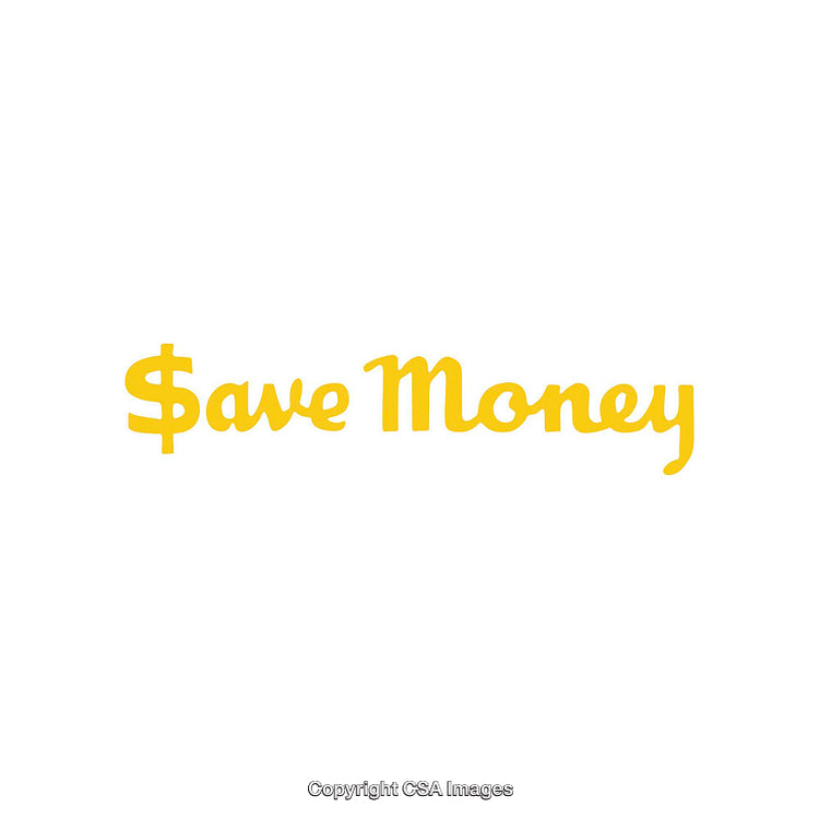 Yellow Text Design Highlighting the Concept of Saving Money
